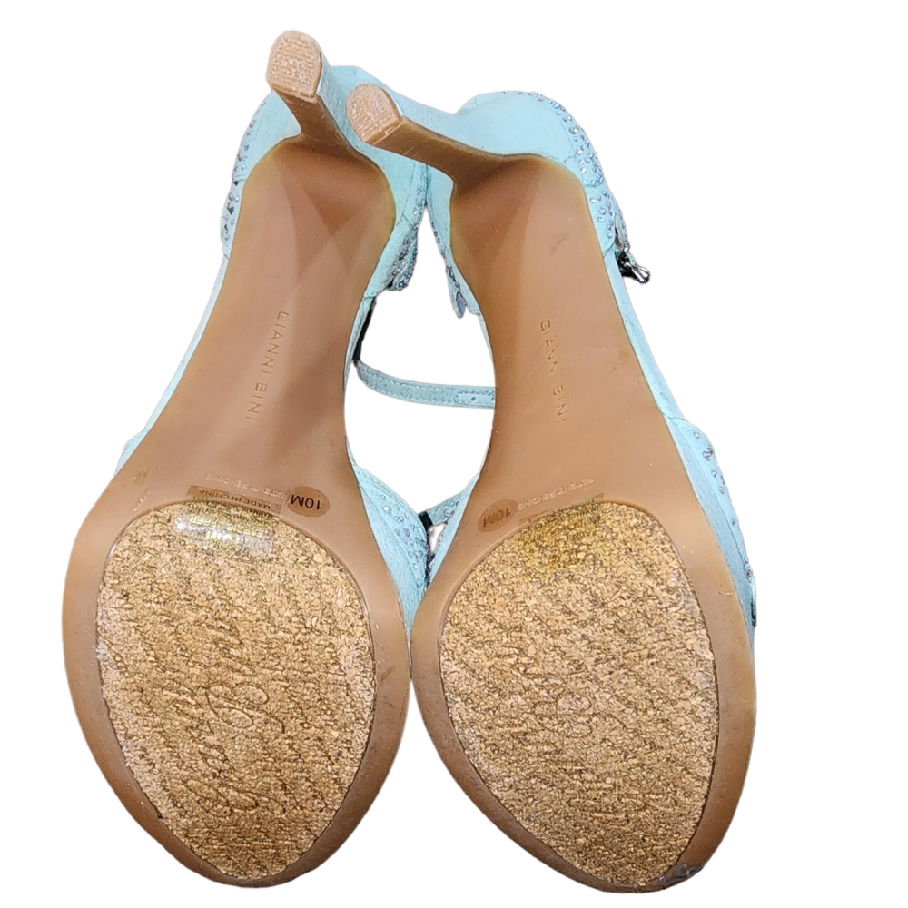 Giani Bini Platinum Collection light blue, sparkly, stilettos - Picture 5 of 7